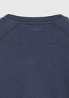 İndigo Bisiklet Yaka Düz Sweatshirt