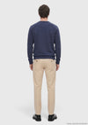 İndigo Bisiklet Yaka Düz Sweatshirt