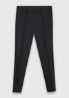 Siyah Düz Dokuma Jogging Fit Casual İpek Karışımlı Pantolon