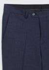 Lacivert Düz Dokuma Jogging Fit Casual İpek Karışımlı Pantolon