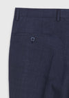 Lacivert Düz Dokuma Jogging Fit Casual İpek Karışımlı Pantolon