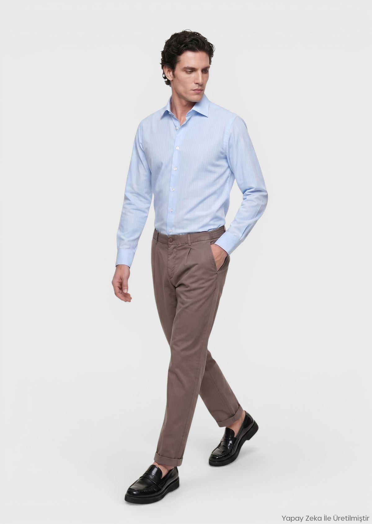 Damson Color Weaving Jogging Fit Casual Cotton Blended Trousers