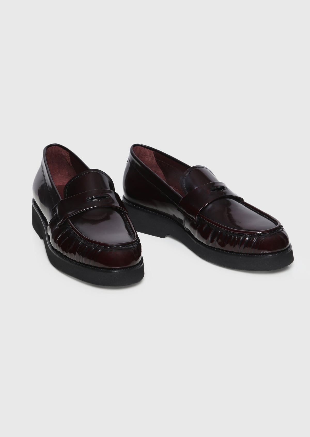 Mürdüm Deri Casual Loafer