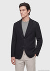 Siyah Shirt Shoulder Slim Fit %100 Pamuk Örme Ceket