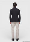 Siyah Shirt Shoulder Slim Fit %100 Pamuk Örme Ceket