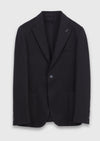 Siyah Shirt Shoulder Slim Fit %100 Pamuk Örme Ceket