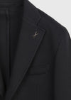 Siyah Shirt Shoulder Slim Fit %100 Pamuk Örme Ceket