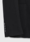 Siyah Shirt Shoulder Slim Fit %100 Pamuk Örme Ceket