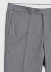 Gri Çizgili Zeroweight Slim Fit %100 Yün Takım Elbise