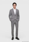 Gri Çizgili Zeroweight Slim Fit %100 Yün Takım Elbise