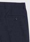 Açık Lacivert Kareli Zeroweight Slim Fit %100 Yün Takım Elbise
