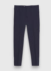 Açık Lacivert Kareli Zeroweight Slim Fit %100 Yün Takım Elbise