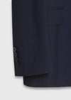 Açık Lacivert Kareli Zeroweight Slim Fit %100 Yün Takım Elbise