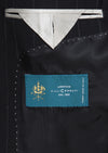 Siyah Çizgili Zeroweight Slim Fit %100 Yün Takım Elbise