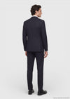 Siyah Çizgili Zeroweight Slim Fit %100 Yün Takım Elbise