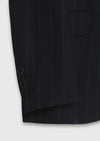 Siyah Çizgili Zeroweight Slim Fit %100 Yün Takım Elbise