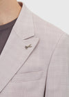 Pembe Relaxed Fit Yün Karışımlı Ceket