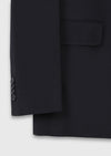 Koyu Lacivert Düz Zeroweight Slim Fit Yün Karışımlı Takım Elbise