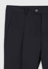 Koyu Lacivert Düz Zeroweight Slim Fit Yün Karışımlı Takım Elbise