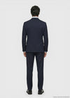Koyu Lacivert Düz Zeroweight Slim Fit Yün Karışımlı Takım Elbise