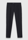 Koyu Lacivert Düz Zeroweight Slim Fit Yün Karışımlı Takım Elbise