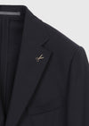 Koyu Lacivert Düz Zeroweight Slim Fit Yün Karışımlı Takım Elbise