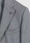 Koyu Gri Düz Zeroweight Slim Fit Yün Karışımlı Takım Elbise