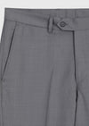Koyu Gri Düz Zeroweight Slim Fit Yün Karışımlı Takım Elbise