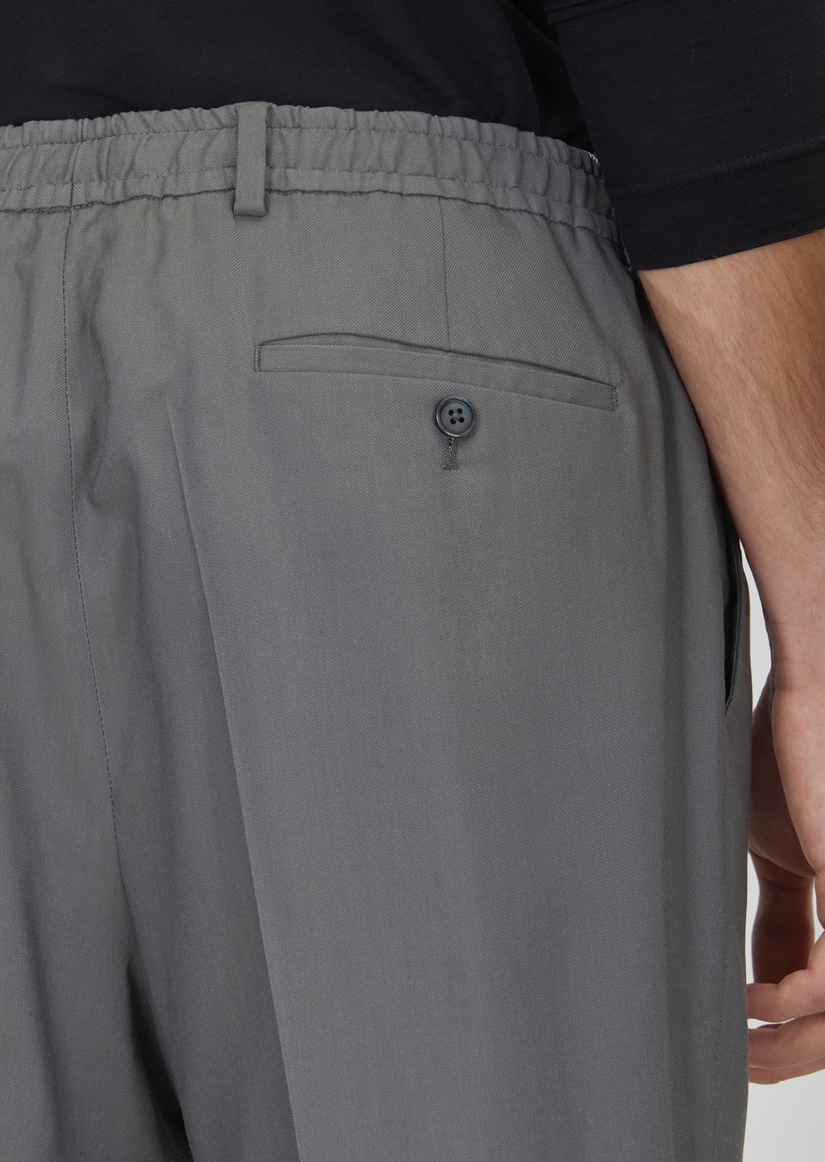 Koyu Gri Düz Dokuma Jogging Fit Casual Pantolon
