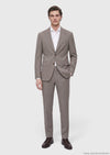 Vizon Desenli Zeroweight Slim Fit Yün Karışımlı Takım Elbise