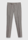 Vizon Desenli Zeroweight Slim Fit Yün Karışımlı Takım Elbise