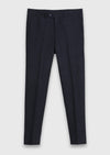 Lacivert Desenli Zeroweight Slim Fit Yün Karışımlı Takım Elbise