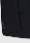 Lacivert Desenli Zeroweight Slim Fit Yün Karışımlı Takım Elbise