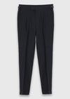 Lacivert Düz Zeroweight Slim Fit Keten Karışımlı Takım Elbise