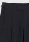 Lacivert Düz Zeroweight Slim Fit Keten Karışımlı Takım Elbise