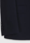 Lacivert Çizgili Modern Fit Yün Karışımlı Takım Elbise