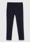Lacivert Çizgili Zeroweight Slim Fit %100 Yün Takım Elbise