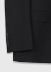 Siyah Çizgili Zeroweight Slim Fit %100 Yün Takım Elbise