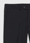 Siyah Çizgili Zeroweight Slim Fit %100 Yün Takım Elbise