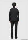 Siyah Çizgili Zeroweight Slim Fit %100 Yün Takım Elbise