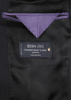 Siyah Çizgili Zeroweight Slim Fit %100 Yün Takım Elbise
