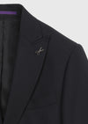 Siyah Çizgili Zeroweight Slim Fit %100 Yün Takım Elbise