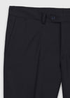 Lacivert Çizgili Zeroweight Slim Fit %100 Yün Takım Elbise