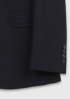 Lacivert Çizgili Zeroweight Slim Fit %100 Yün Takım Elbise