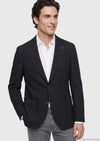 Siyah Shirt Shoulder Slim Fit Yün Karışımlı Ceket