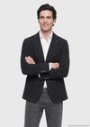 Siyah Shirt Shoulder Slim Fit Yün Karışımlı Ceket