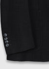 Siyah Shirt Shoulder Slim Fit Yün Karışımlı Ceket