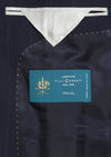 Lacivert Çizgili Zeroweight Slim Fit %100 Yün Takım Elbise