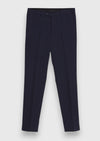 Lacivert Çizgili Zeroweight Slim Fit %100 Yün Takım Elbise