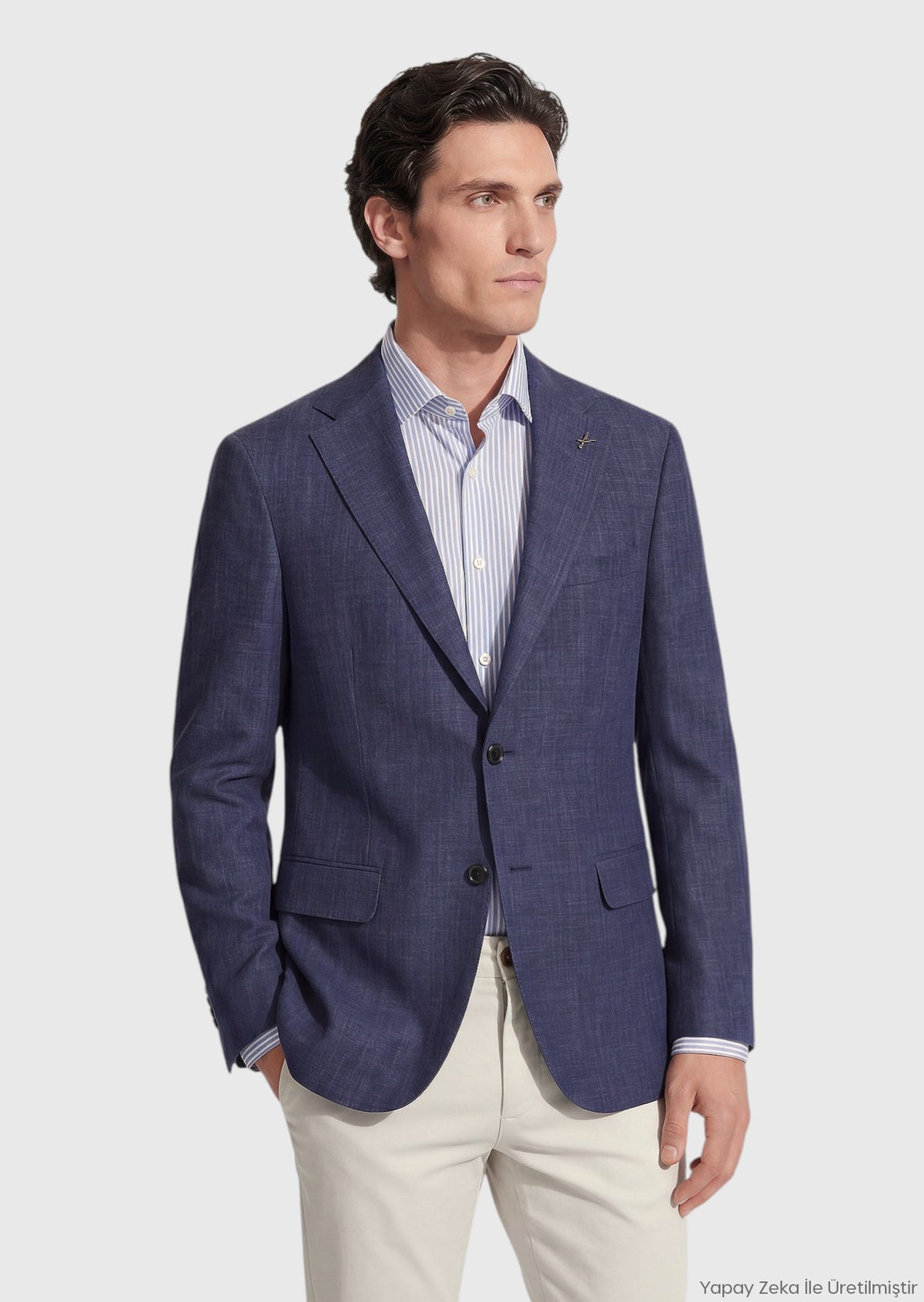 İndigo Regular Fit İpek Karışımlı Ceket